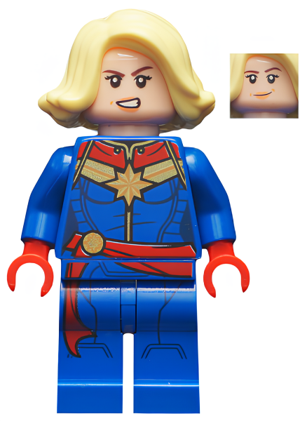 Минифигурка Lego Super Heroes Captain Marvel - Bright Light Yellow Hair sh0639 U